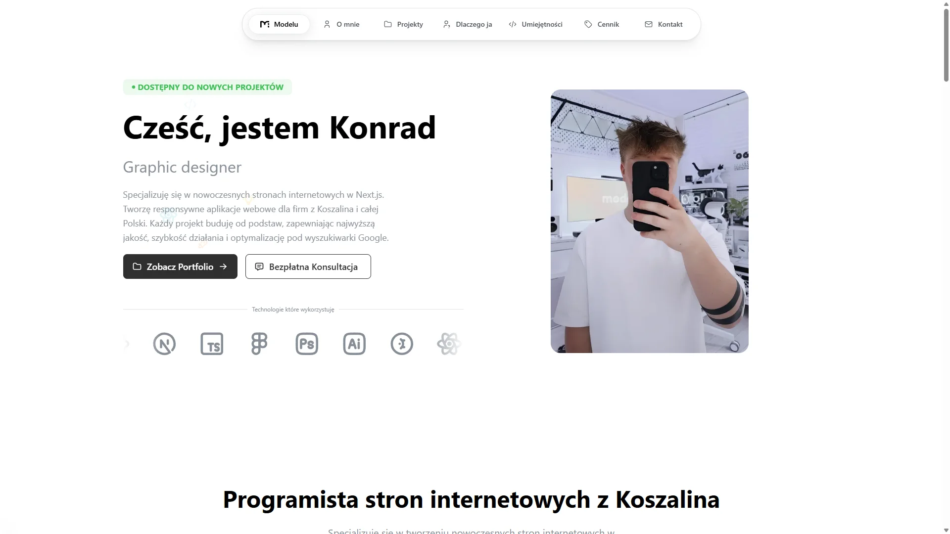 Strona portfolio